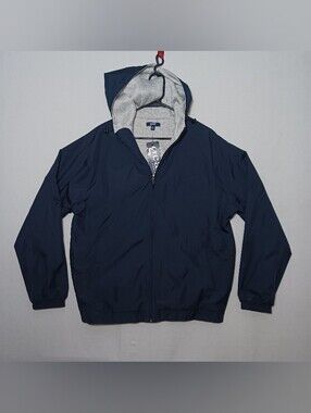 Gear For Sports Mens Windbreaker Hooded Field Jacket Medium Navy Blue NWT